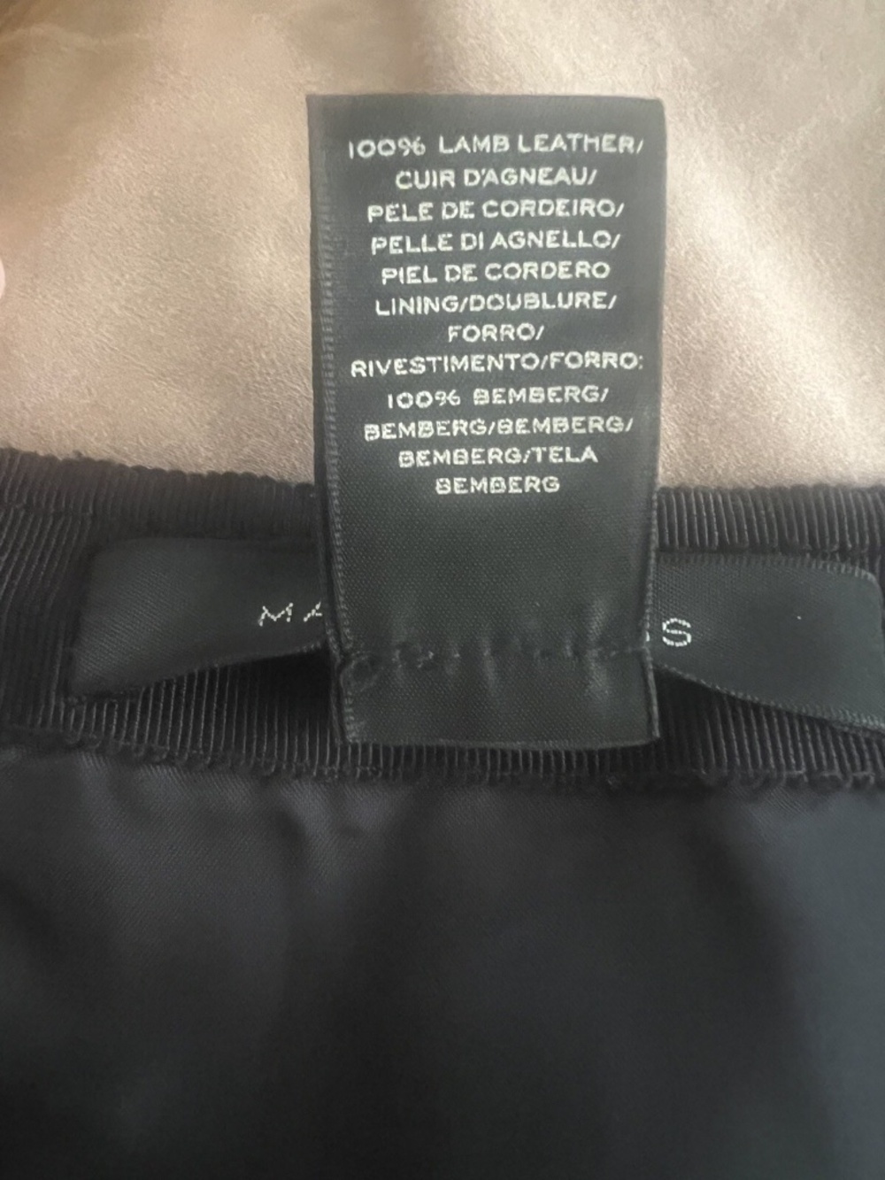 Marc Jacobs Black Lamb Leather Skirt Size 6 - Picture 4 of 4
